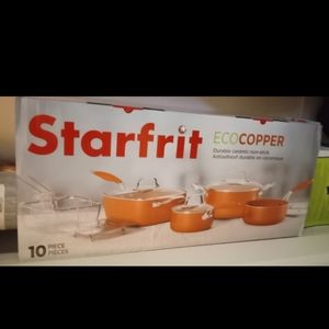 10 Pcs starfrit copper cooking pots pans and ect